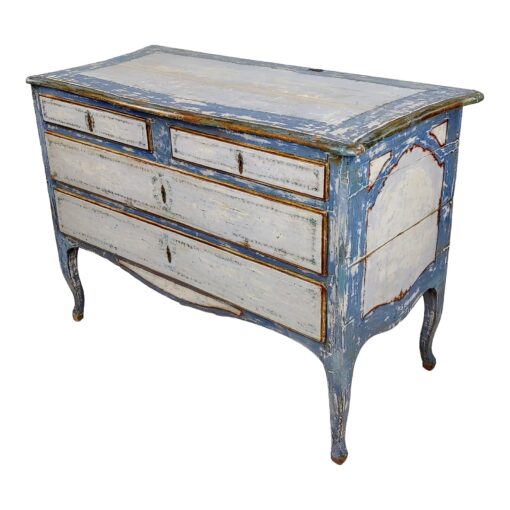 18th Century Swedish Gustavian Blue Painted Commode - Image 2