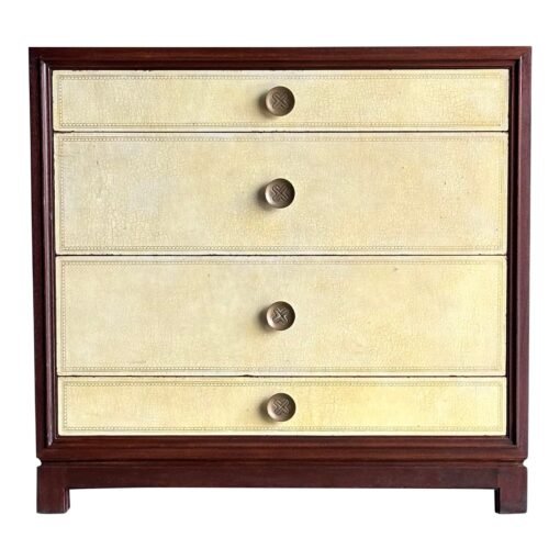 1950s Tommi Parzinger for Charak Modern Leather Front Chest of Drawers - Image 2