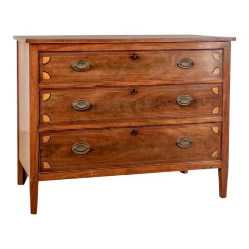 19th Century Early Chest of Drawers Inlaid Walnut C.1820s - Image 2