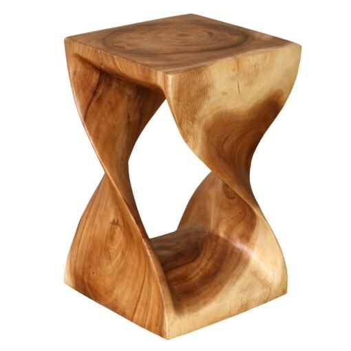 Acacia Wood Twist Stool