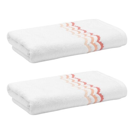 Celerie Kemble + Hamburg House Scallop Bath Towel - Set of 2 - Image 2