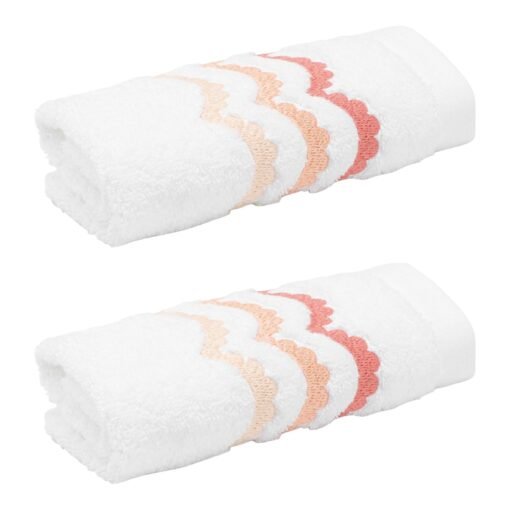 Celerie Kemble + Hamburg House Scallop Wash Cloth - Set of 2 - Image 2