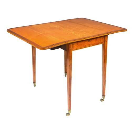 George III Satinwood and Mahogany Pembroke Table - Image 2