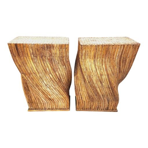 McGuire Bamboo Dining Console Table Bases Pedestals Boho - Image 2