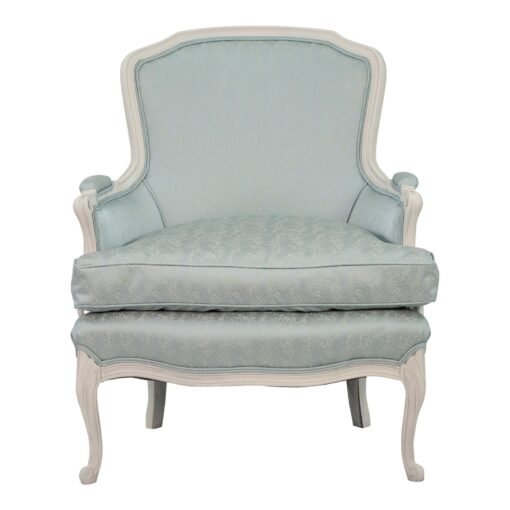 New Scalamandre Upholstery - Louis XV Style Carved Fruitwood Bergere Chair Fully Restored Like New - Image 2