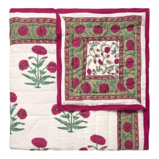 Poppy-Gina King Magenta Reversible Quilt - Image 2