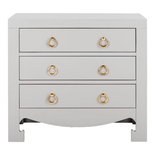 Thomas 3 Drawer Chest in Grey & Gold - Image 2