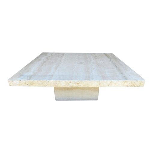 Travertine Coffee Table Italian Live Edge 1970s by Stone International - Image 2